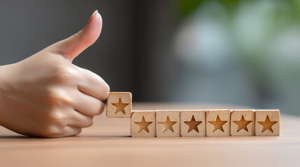 Hand shows sign of top service Quality assurance: Sincere Gesture Reflecting Rigorous Quality Guarantee for Customers