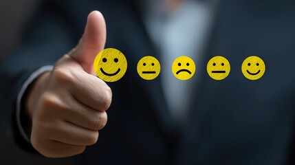 Hand shows sign of top service Quality assurance: Sincere Gesture Reflecting Rigorous Quality Guarantee for Customers