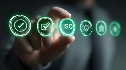 Hand shows sign of top service Quality assurance: Sincere Gesture Reflecting Rigorous Quality Guarantee for Customers