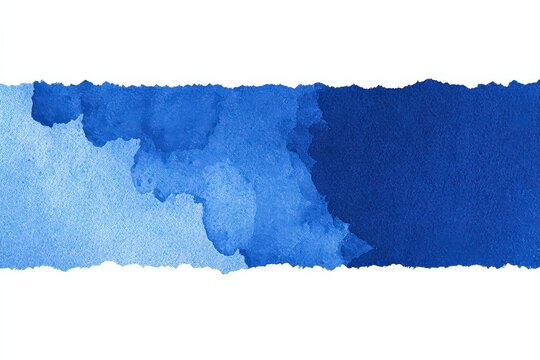 Abstract Blue Brush Stroke on White Background Illustrating Texture and Depth