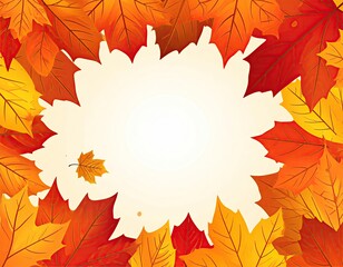 Autumnal leaves frame a bright center stage