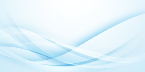 Blue waves abstract background, modern design, vector illustration