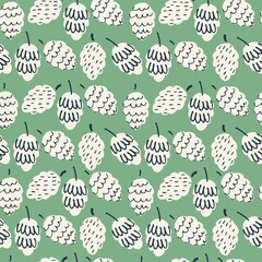 Seamless repeating pattern bright and vibrant in Christmas color combinations Christmas, snowy winter, sky concept. Vector background for gift wrap, surface design and other design projects