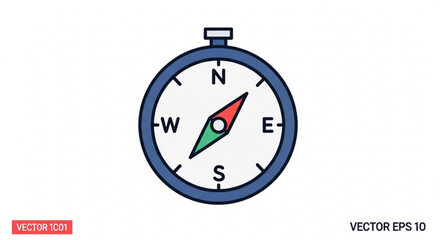 A compass is a navigational instrument that shows directions in a frame with a needle and is used for navigation and orientation purpose