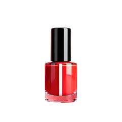 Obraz premium Red Nail Polish Bottle with Black Cap