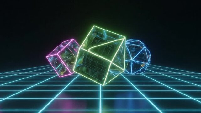 geometric shapes on a grid a modern abstract design