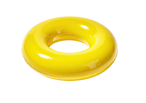 Bright yellow inflatable ring (10)