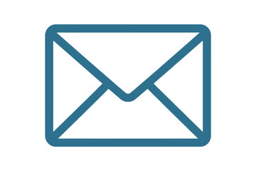 Email icon simple flat vector design isolated on white background for web and mobile apps