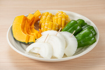 バーベキューの野菜