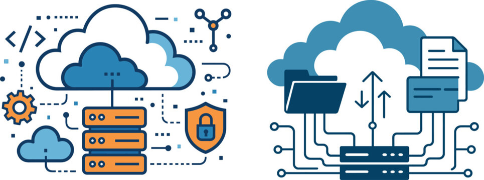  AWS Services with Clean Abstract Technology Style