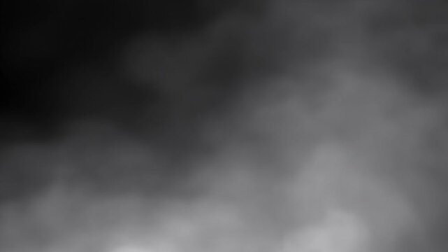 Gray Fog or smoke isolated transparent background. White  cloudiness, mist or smog background. 4k video