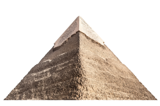 Large pyramid casting dramatic side shadow
