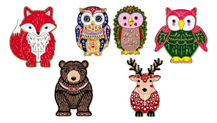 Fototapeta premium Colorful Illustrated Animals on a Transparent Background for Vibrant Design Concepts