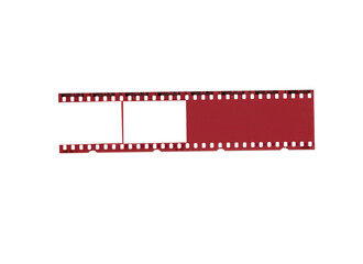 Vector roll of film strip, a 35mm photograph negative filmstrip illustration with blank frame borders isolated on white