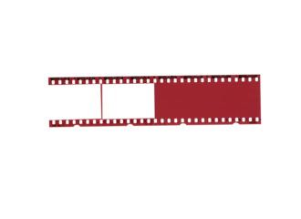 Vector roll of film strip, a 35mm photograph negative filmstrip illustration with blank frame borders isolated on white