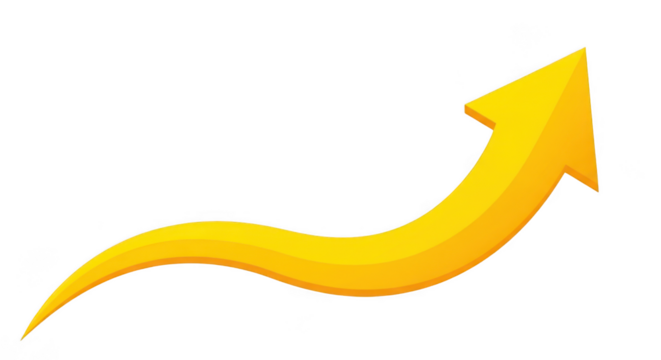 Arrow isolated on transparent background