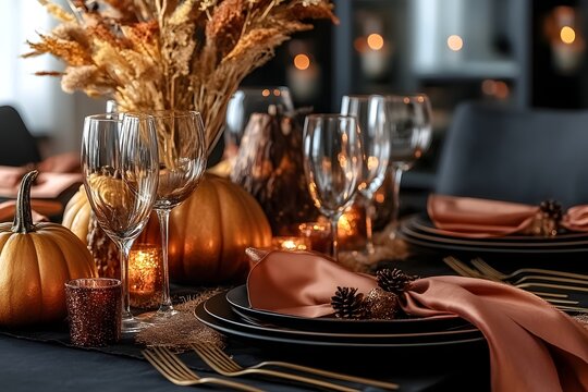 Thanksgiving/Friendsgiving table.