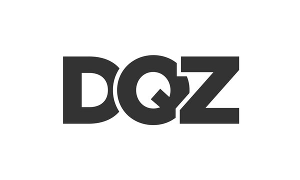 DQZ logo design template with strong and modern bold text. Initial based vector logotype featuring simple and minimal typography. Trendy company identity.