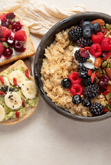 Healthy vegan breakfast. Diet concept.