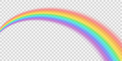 Perspective rainbow arc. Vector illustration