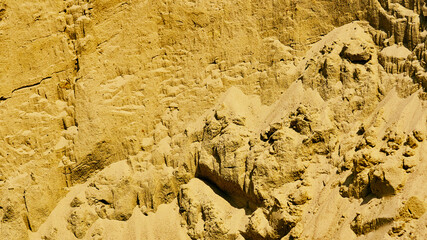 Yellow sand.Main component of beaches, riverbeds, seabeds and deserts