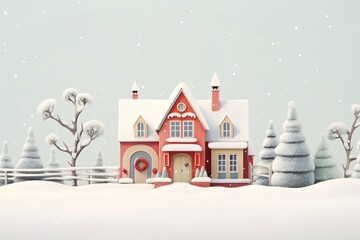 House snow architecture decoration.