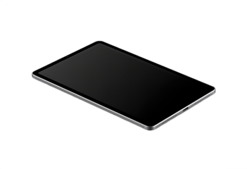 Sleek Silver Tablet with Black Screen and Minimal Design