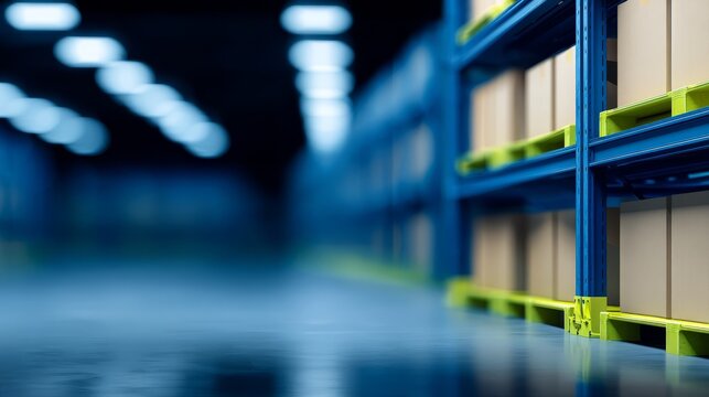 Extensive industrial storage shelving system with multiple tiers for warehouse organization.