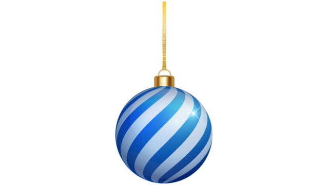 striped blue ornament png, blue white ball png, hanging decoration png, glossy striped sphere png, blue swirl ornament png, shiny blue ball png, modern decor png, elegant blue sphere png, festive hang