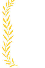 Golden autumn leaf wreath vector background