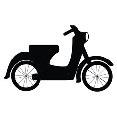 Obraz premium Motorbike Vector black Silhouette Bundle, Motorcycle Silhouettes Set