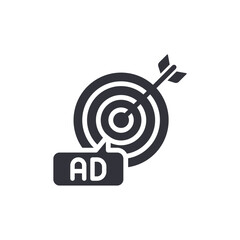 Advertising Target Achievement Symbol Goal Focus Concept