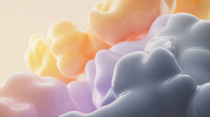 Abstract colorful fluid wave texture with soft pastel tones blending seamlessly
