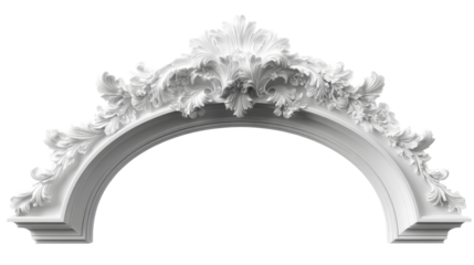 Architectural White Decorative Archway Ornate Flourish