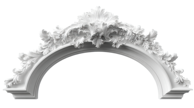 Architectural White Decorative Archway Ornate Flourish