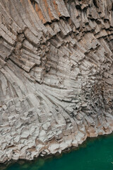 A scenic view of Studlagil Canyon in Iceland