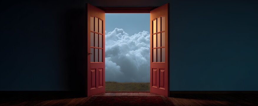 The open door warmly welcomes and stirs hope in every soul passing by