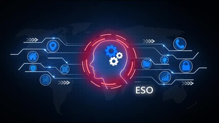 SEO digital concept With Global social network connection concept showing digital data communication across the earth background - Powered by Adobe