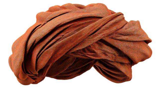 Textured Fabric Swirl Isolated on White