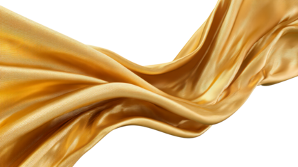 Flowing golden fabric with ribbed texture and soft folds