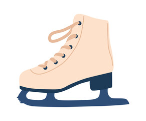 Naklejka premium Classic white ice-skating shoe design