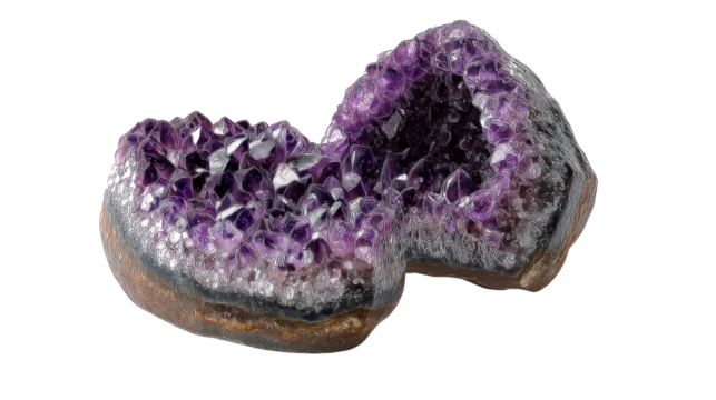 Pair of Purple Amethyst Geodes