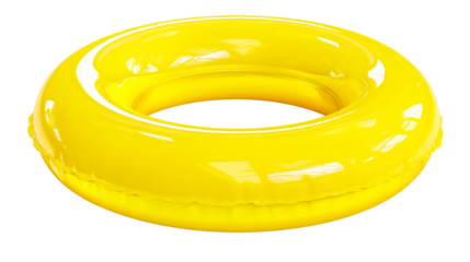 Yellow inflatable ring object