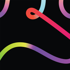 Dark Abstract Background with Vibrant Gradient Lines