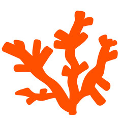 Obraz premium coral simple illustration サンゴ シンプル イラスト