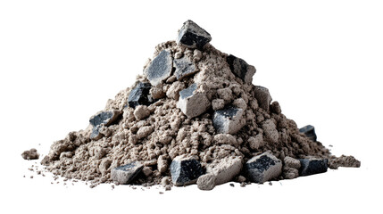 Pile of Construction Debris: A stark image showcases a raw pile of construction debris, a collection of broken and discarded materials from a recent project, emphasizing the aftermath of construction