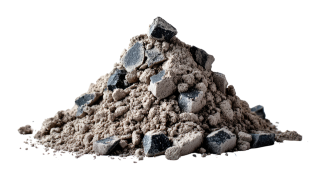 Pile of Construction Debris: A stark image showcases a raw pile of construction debris, a collection of broken and discarded materials from a recent project, emphasizing the aftermath of construction