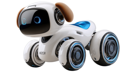 Robotic Dog Innovation: A cutting-edge robotic dog, sleek and futuristic, embodies the pinnacle of technological advancements in the realm of pet companionship.