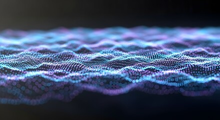 Glowing digital hand interacting with AI interface over cityscape