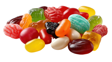 Sweet Symphony: A vibrant collection of assorted candies, each a burst of color and flavor, promises a delightful treat.